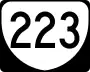 State Route 223 marker