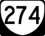 State Route 274 marker