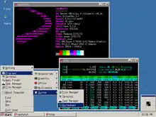 Neofetch and htop showing Devuan