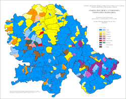 Ethnic structure of Vojvodina by settlements 1971.