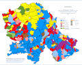 Linguistic structure of Vojvodina by settlements 1880–1884 (present territorial organization)