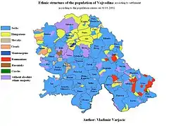 Ethnic structure of Vojvodina by settlements 2002.