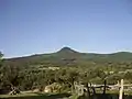 Sveti Petar peak seen from the village.