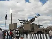 SAMIL 100 mounted with  Vulture UAV launcher