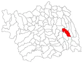 Location in Bacău County