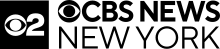 In a black box, the CBS eye logo and a numeral 2. Next to it, on two lines: the CBS eye and the words CBS News, and the words New York in larger type.