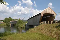 The Willard Covered Bridge is on the left in this photo.