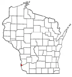 Location of Bridgeport, Wisconsin