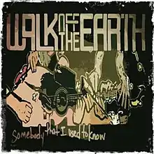 Central image is a charicature of a guitar being played by numerous hands. The band's name is in large lettering across the top and the single's name in small letterubg across the bottom.