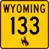 Wyoming Highway 133 marker