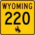 Wyoming Highway 220 marker