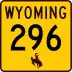 Wyoming Highway 296 marker