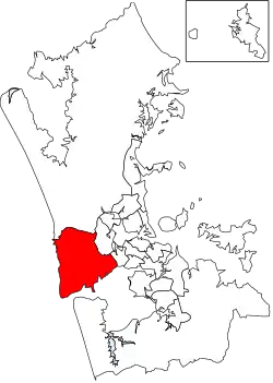 Location of Waitākere Ranges