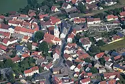 Center of the town with the Church of Saint Sebastian