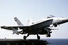 AA407, an F/A-18C from VFA-81 carrying an AGM-62B Walleye II on 1 February 1991 during Desert Storm.