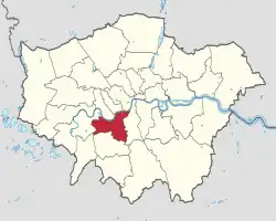 Wandsworth shown within Greater London