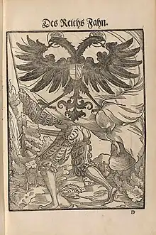 Depiction of the Reichssturmfahne in a 1545 woodcut