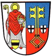 Saint Denis has two halos in the coat of arms of Krefeld