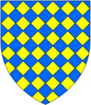 Lozengy or and azure (effectively a field azure semée with lozenges or)