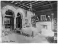 Warder Mansion dining room, c. 1890. Francis H. Bacon designed the Colonial-Revival furniture.