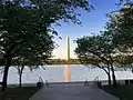 View of the Washington Monument from the FDR Memorial.