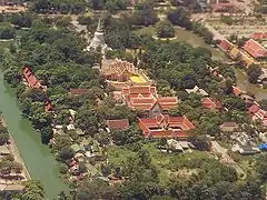 View of the temple from above in 2001