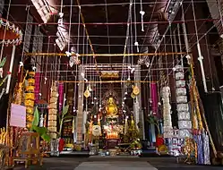 The interior of the wihan of Wat Nong Daeng, Chiang Klang District, Thailand