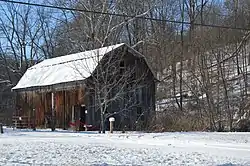 Snowy scene on State Route 691