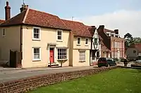 Houses in Watling Street, opposite the north porch of the Parish Church, Thaxted