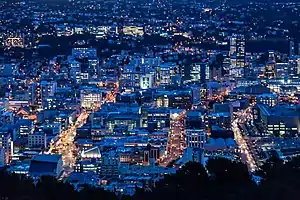 Wellington Central at dusk, 2011