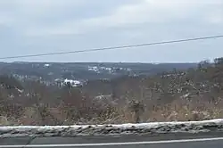 Hills east of Smithfield on State Route 151