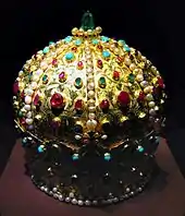 Crown of Stephen Bocskai (Turkish goldwork, c. 1605, Imperial Treasury, Vienna)