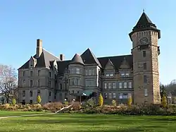 Westinghouse Air Brake Company General Office Building in Wilmerding, PA, designed by Frederick J. Osterling in 1890, with additional designs done by Janssen & Cocken in 1927