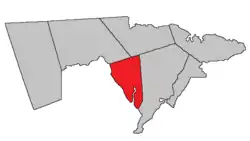 Location within Westmorland County, New Brunswick.