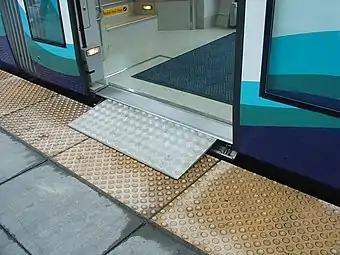 Wheelchair ramp for a Tacoma Link car