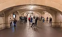 A vaulted ceiling by the terminal's ramps