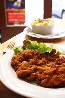 Wiener schnitzel from veal, as served in Vienna