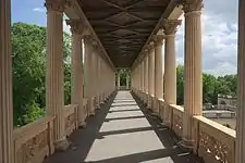 One of the two flanking Corinthian Colonnades