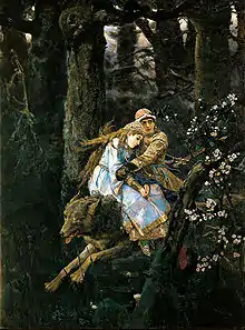 Ivan Tsarevich riding the Gray Wolf (1889)