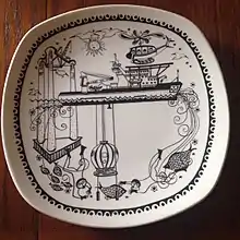 Norwegian decorative plate depicting the Wildrake in May 1979.