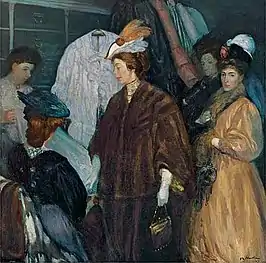 William Glackens, The Shoppers (1907–8; Chrysler Museum of Art, Norfolk, Virginia). The central figure is Edith Dimock.