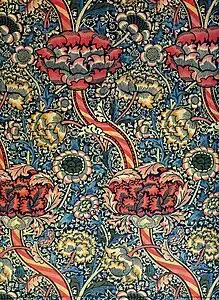 Wandle design printed fabric (1884)