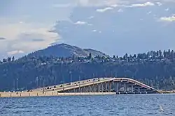 William R. Bennett Bridge from Kelowna City Park.