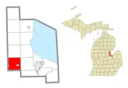 Location within Bay County