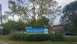 Welcome sign for Williston, Florida, March 2019