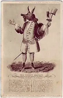 18th century engraving of The Trusty Servant