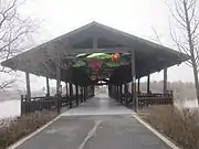 The Wind-rain Bridge in Yanghu Wetland Park