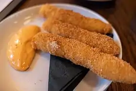 Mozzarella sticks are a type of deep fried cheese.