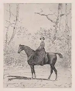 Amazone on horseback