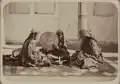 Tajik women, "fortune telling", one with a daf